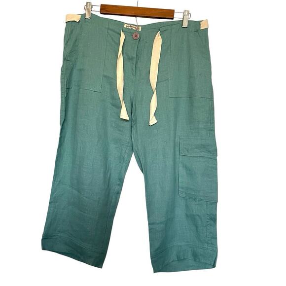 For Joseph Pants - For Joseph Linen Capri Pants Womens Beachy Minimalist Travel Size Medium
